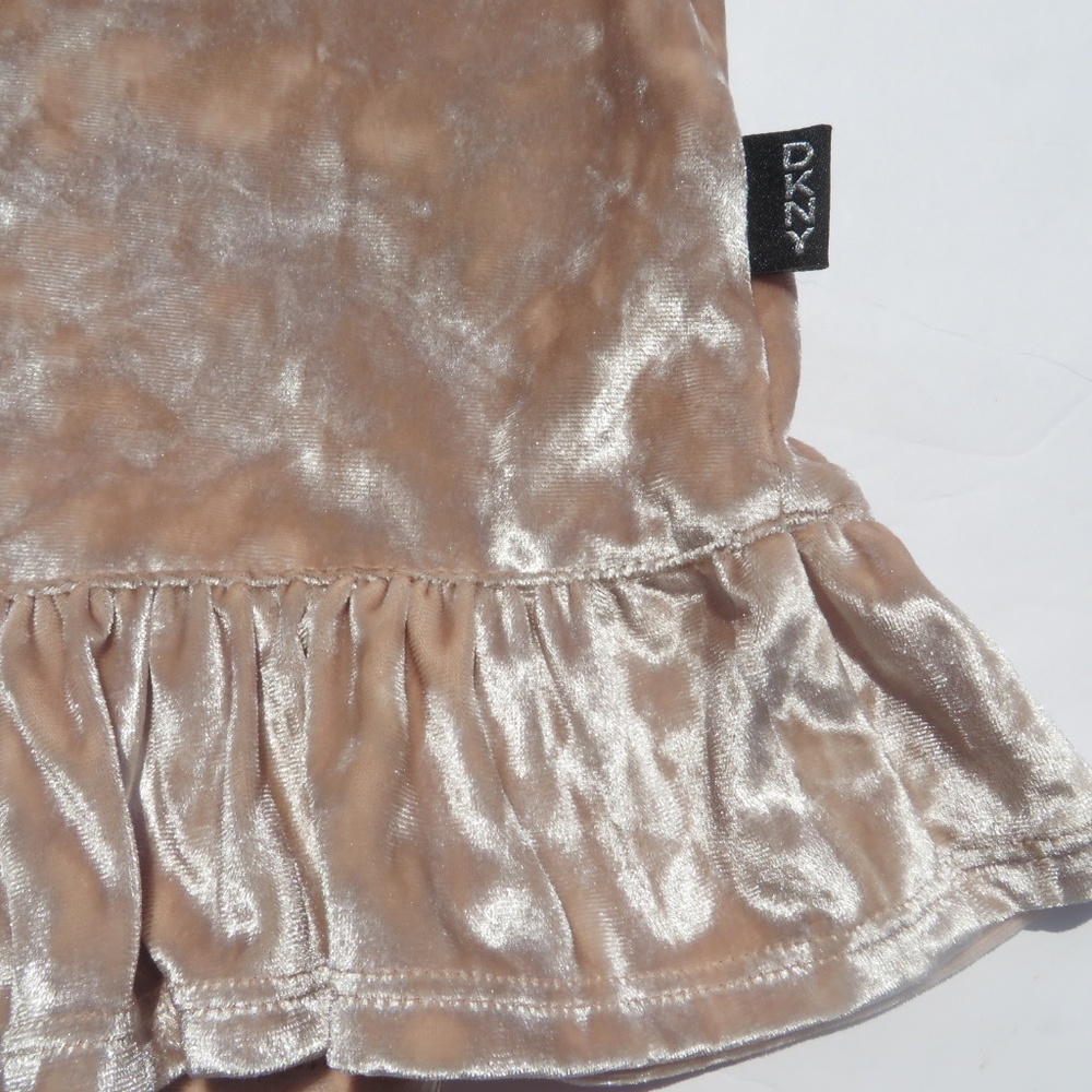 DKNY Girls 4T Dress Sequence Beige barely used - Picture 7 of 8